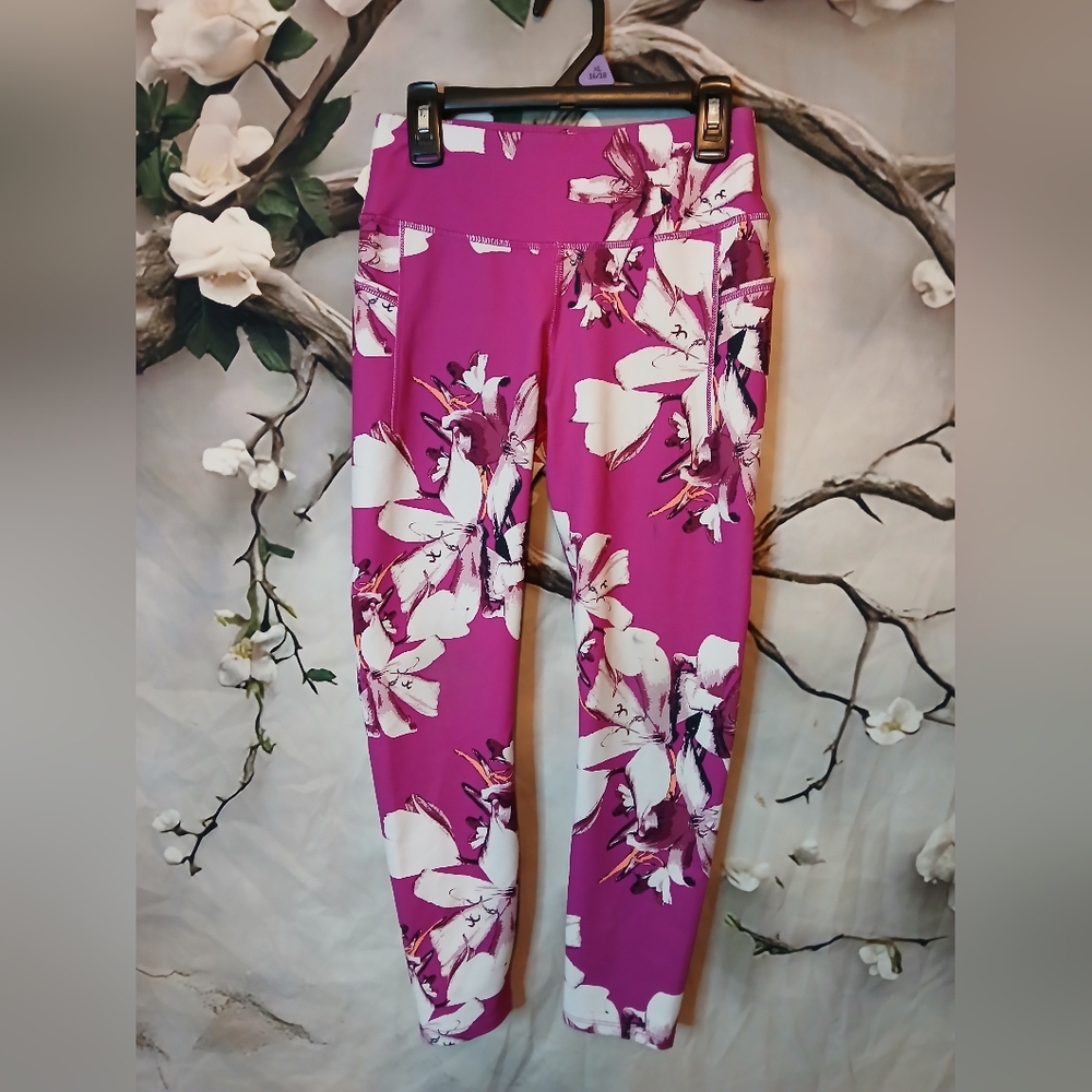 Avia Kids Pinkish Purple Floral Leggings